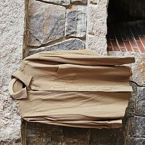 Bugatch size large ble and gold dress shirt